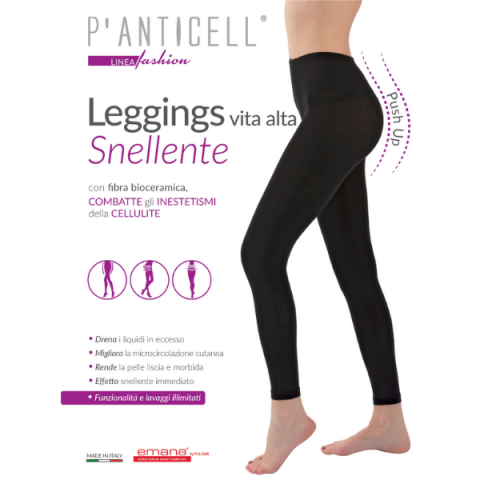 Panticell - Legging vita alta push up emana 130 den